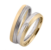 Linden Trauringe / Eheringe Hochfelden – Eleganz mit Diamant - 066/067